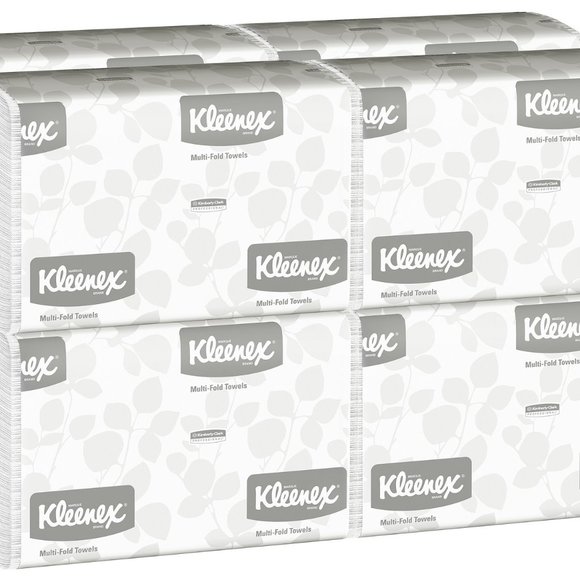 Kleenex Multifold Paper Towels (02046), 1-Ply, 9.2" x 9.4" sheets, White, (150 S - Picture 1 of 11